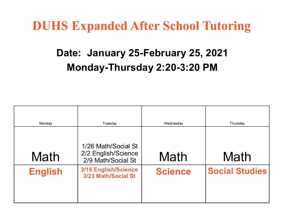 Expanded after school tutoring