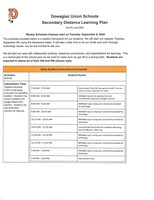 DUHS daily schedule