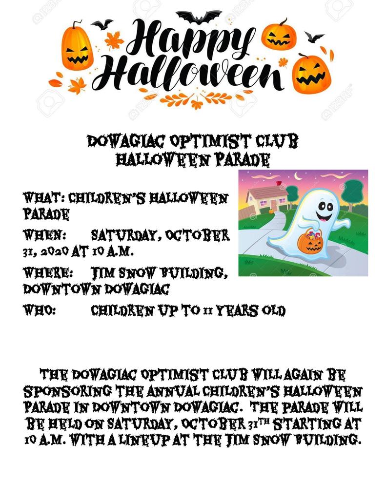 Dowagiac Optimist Club Halloween Parade 