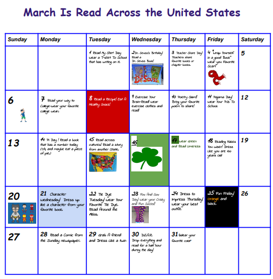 March Is Reading Across US