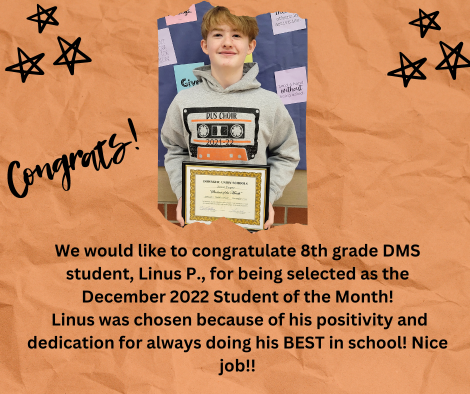 DMS Dec Student of the Month